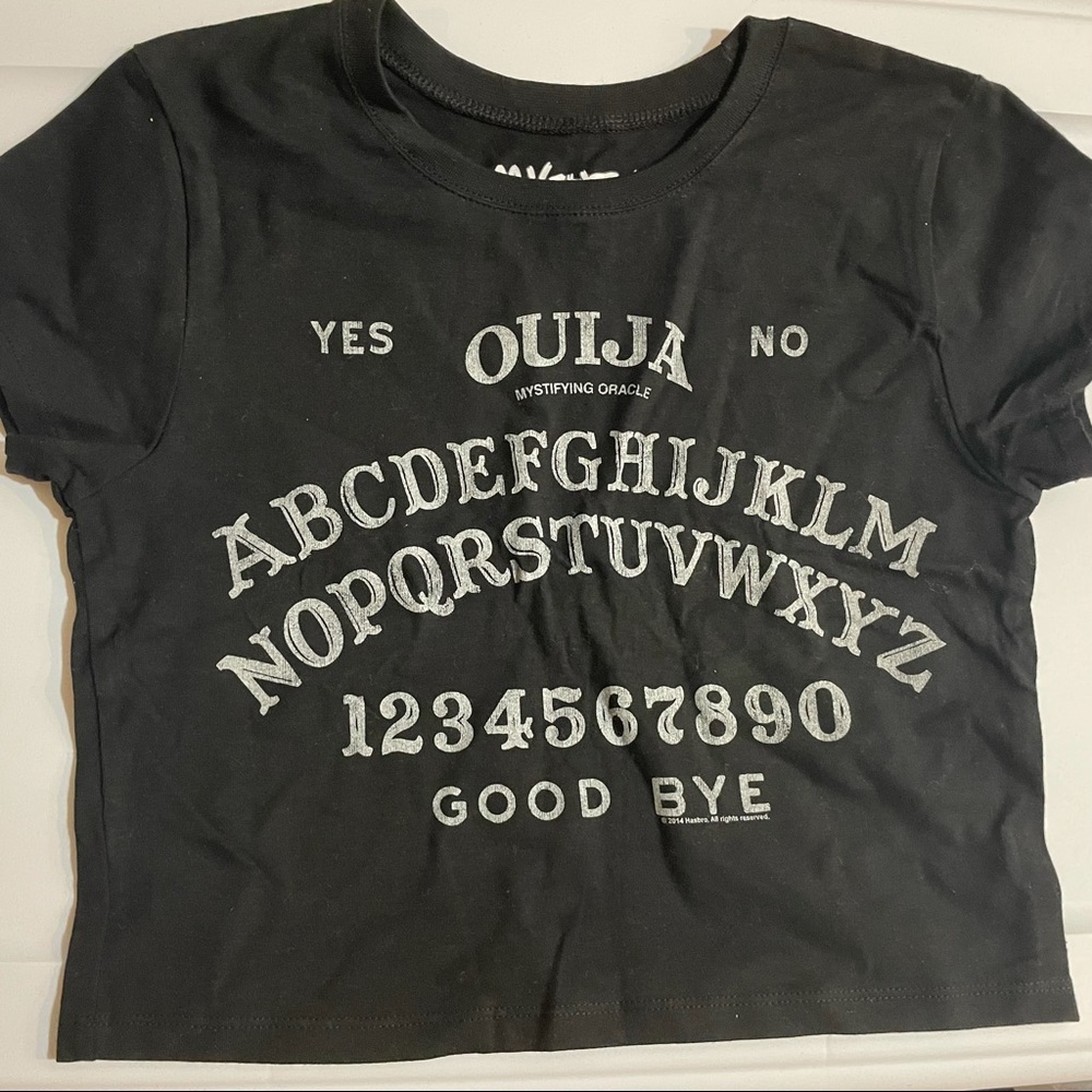 Ouiji board juniors crop top